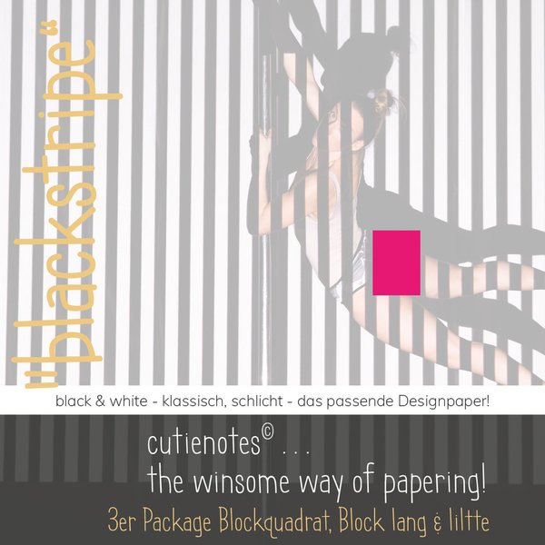 cutienotes - 3er Package "blackstripe"