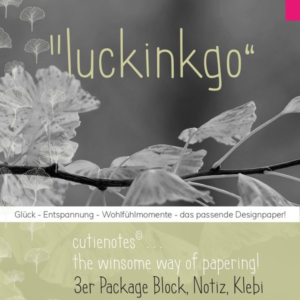 cutienotes - 3er Package "luckinkgo"
