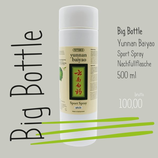 Big Bottle Yunnan Baiyao Sport Spray, 500 ml