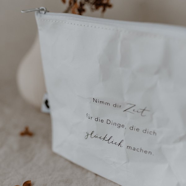EULENSCHNITT - Papering Bag Kosmetiktasche "Nimm Dir Zeit"